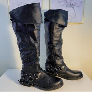 Knee-high Biker Boots